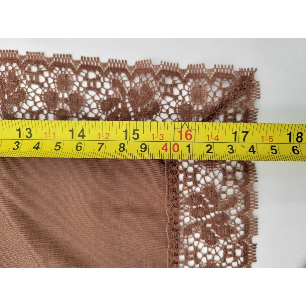 Vintage Brown Lace‎ Trim Edge Napkins Set Of 4 Handmade